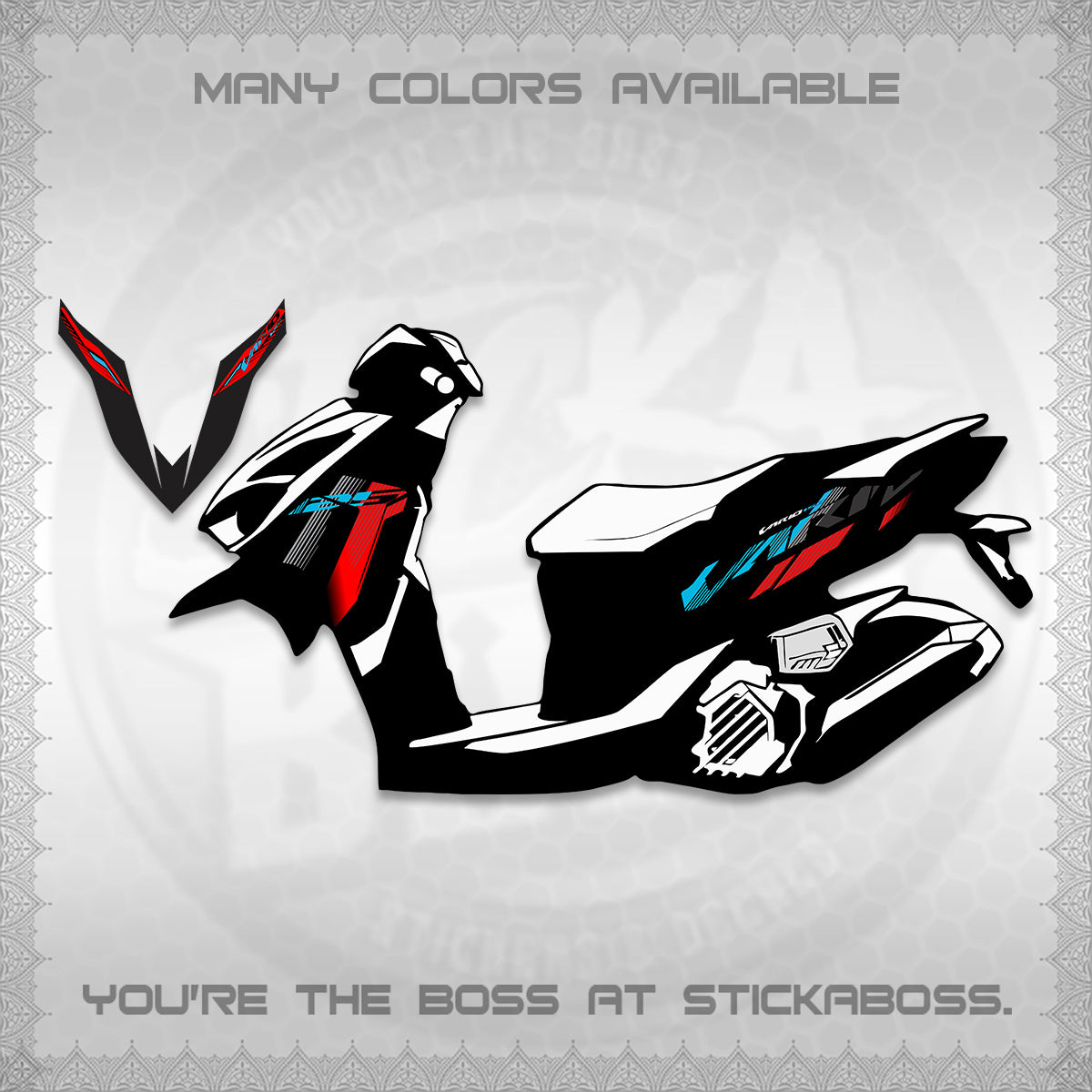 CLICK 125 V4 MALAYSIAN VARIO DECALS (2020 DESIGN) STICKER DECALS By STICKABOSS