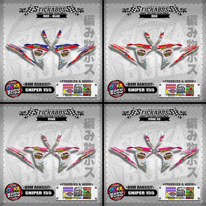 SNIPER 155 INDO DECALS ( BOM RANGSIT )【WITH FREEBIES】