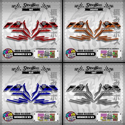 WINNER X V3 DECALS ( MAU RS150R )【WITH FREEBIES】