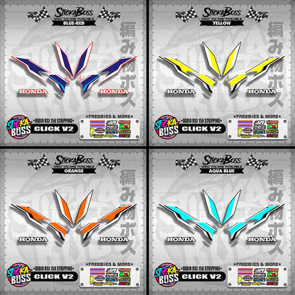 CLICK V2 DECALS ( VARIO RSX 150 STRIPPING )【WITH FREEBIES】