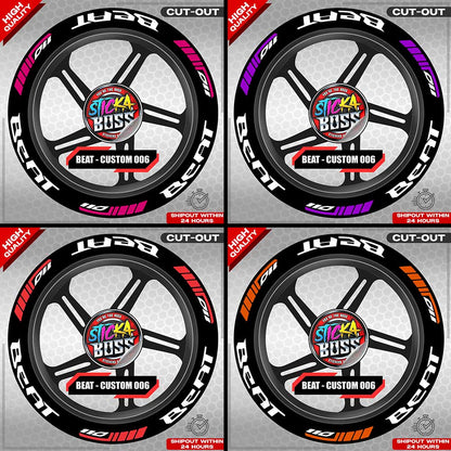 BEAT MAG STICKER SET ( 2 MAGS ) - CUSTOM 006 | VINYL WATERPROOF CUT-OUT DECALS