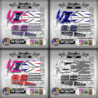 KR 150 SSE STOCK DECALS ( 1994 DESIGN )【WITH FREEBIES】
