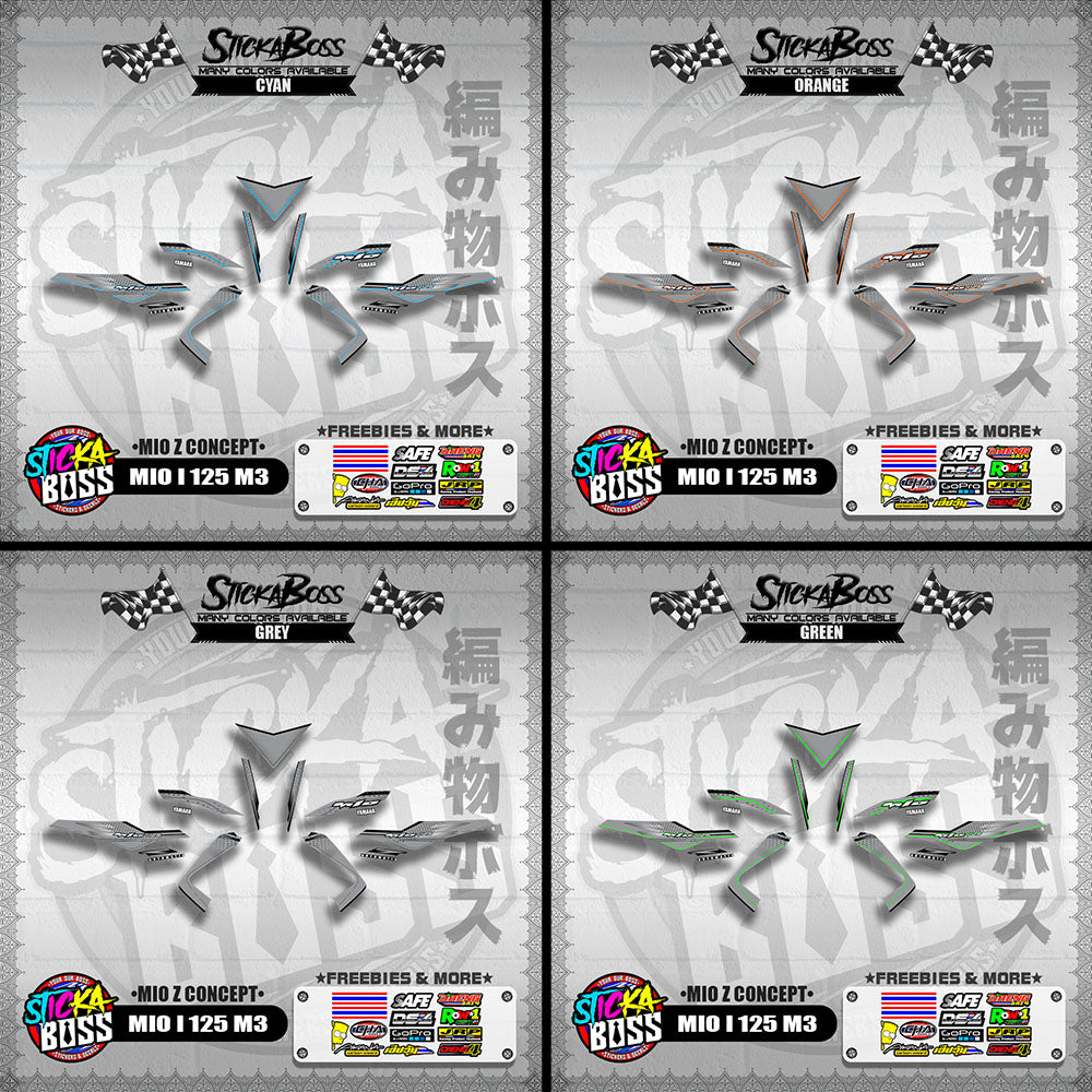 MIO I 125 M3 DECALS ( MIO Z CONCEPT )【WITH FREEBIES】