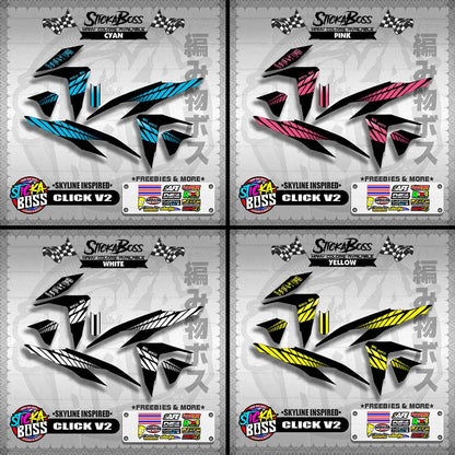 CLICK V2 DECALS ( SKYLINE INSPIRED )【WITH FREEBIES】
