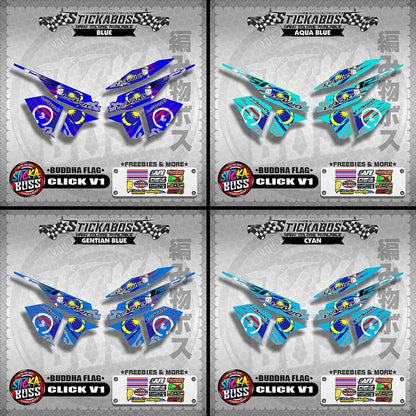 CLICK V1 MALAYSIAN STICKER DECALS ( BUDDHA FLAG )【WITH FREEBIES】