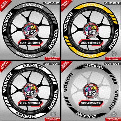 CLICK 125 MAG STICKER SET ( 2 MAGS ) - CUSTOM 016 | VINYL WATERPROOF CUT-OUT DECALS