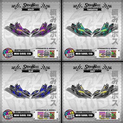 MIO SOUL 110 CARB OLD DECALS ( HOTWHEELS )【WITH FREEBIES】