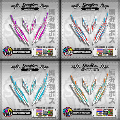 MIO SPORTY / SMILE / GRAVIS DECALS ( FOR WHITE BLAZE PHOENIX )【WITH FREEBIES】