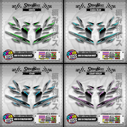AEROX 155 V2 MALAYSIAN CONCEPT DECALS ( SHARP STRIPPING MODIFIED )【WITH FREEBIES】