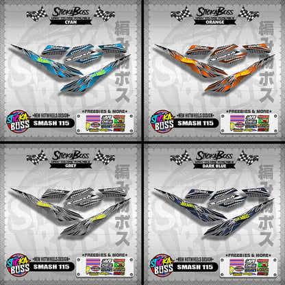 SMASH 115 DECALS ( NEW HOTWHEELS DESIGN )【WITH FREEBIES】