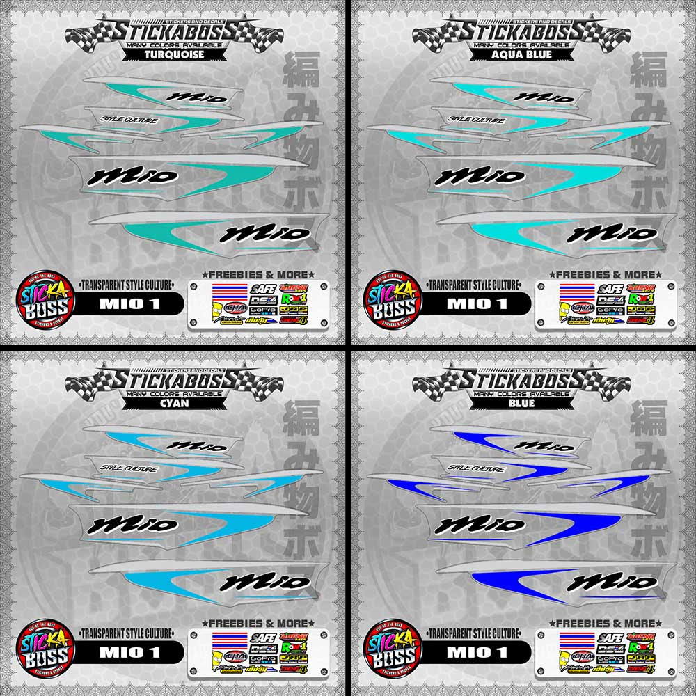 【PREMIUM UV PRINT】TRANSPARENT MIO 1 STICKER DECALS ( STYLE CULTURE )【WITH FREEBIES】
