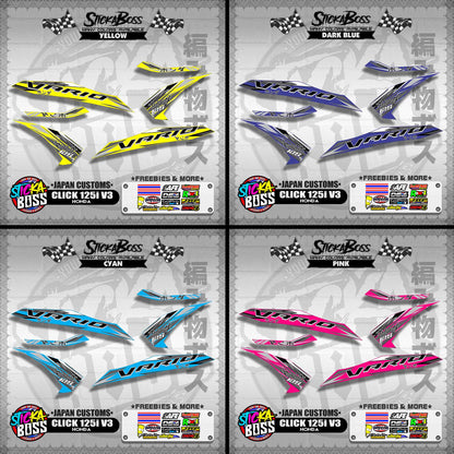 CLICK 125i V3 DECALS ( JAPAN CUSTOMS )【WITH FREEBIES】