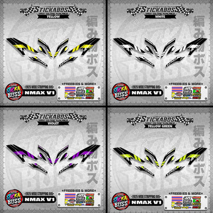 NMAX V1 INDO STICKER DECALS ( 2025 WIDE STRIPPING 005 )【WITH FREEBIES】