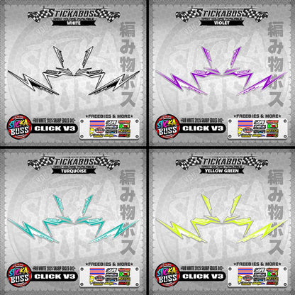 CLICK V3 INDO STICKER DECALS ( FOR WHITE 2025 SHARP EDGES 002 )【WITH FREEBIES】