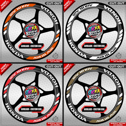 AIRBLADE 150 / 160 MAG STICKER SET ( 2 MAGS ) - CUSTOM 006 | VINYL WATERPROOF CUT-OUT DECALS