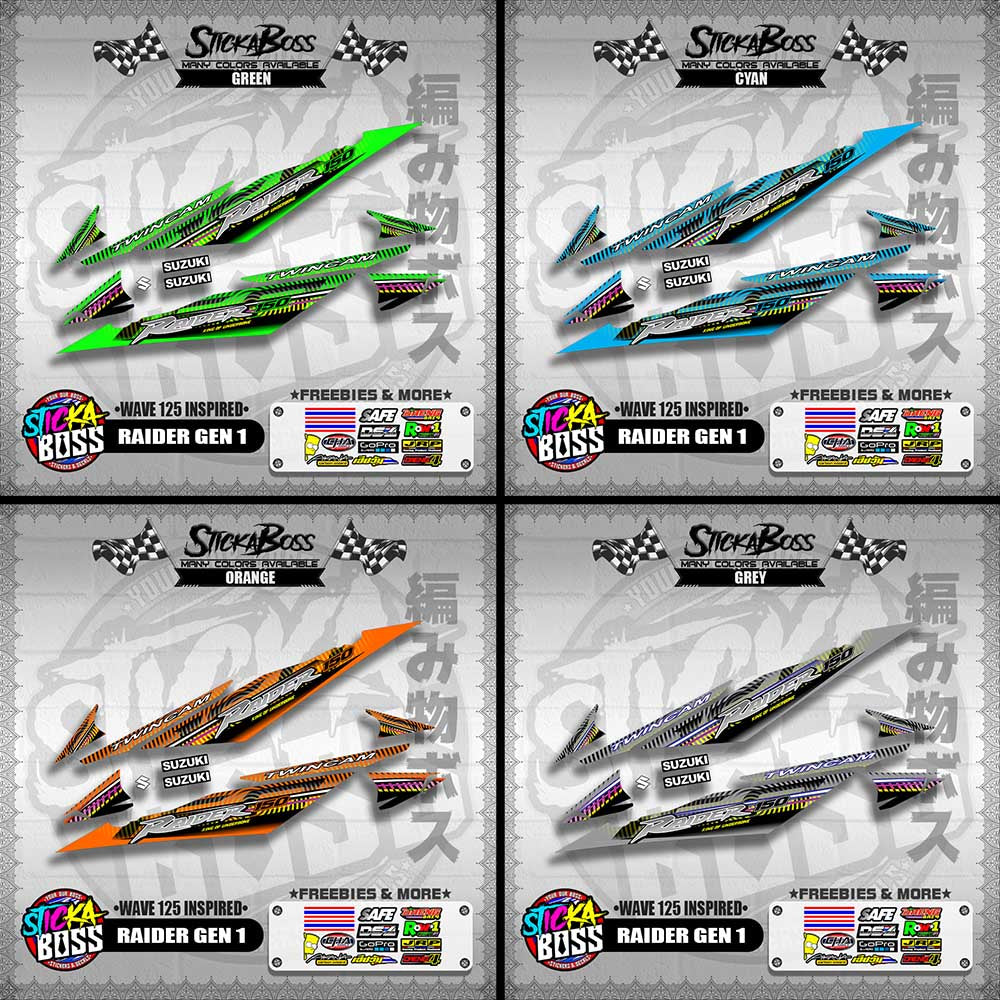 RAIDER GEN 1 DECALS ( WAVE 125 INSPIRED )【WITH FREEBIES】