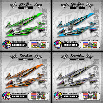 RAIDER GEN 1 DECALS ( WAVE 125 INSPIRED )【WITH FREEBIES】