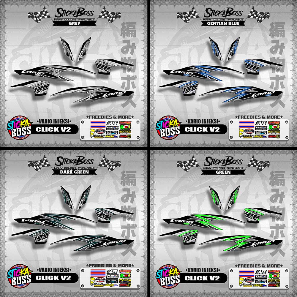 CLICK V2 DECALS ( VARIO INJEKSI )【WITH FREEBIES】