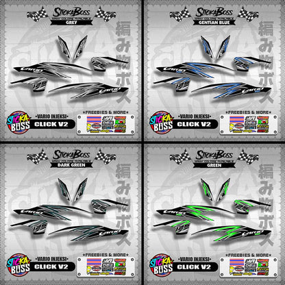 CLICK V2 DECALS ( VARIO INJEKSI )【WITH FREEBIES】