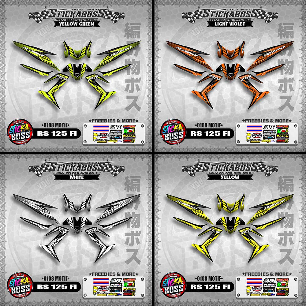 RS 125 FI DECALS ( 0108 MOTIF )【WITH FREEBIES】