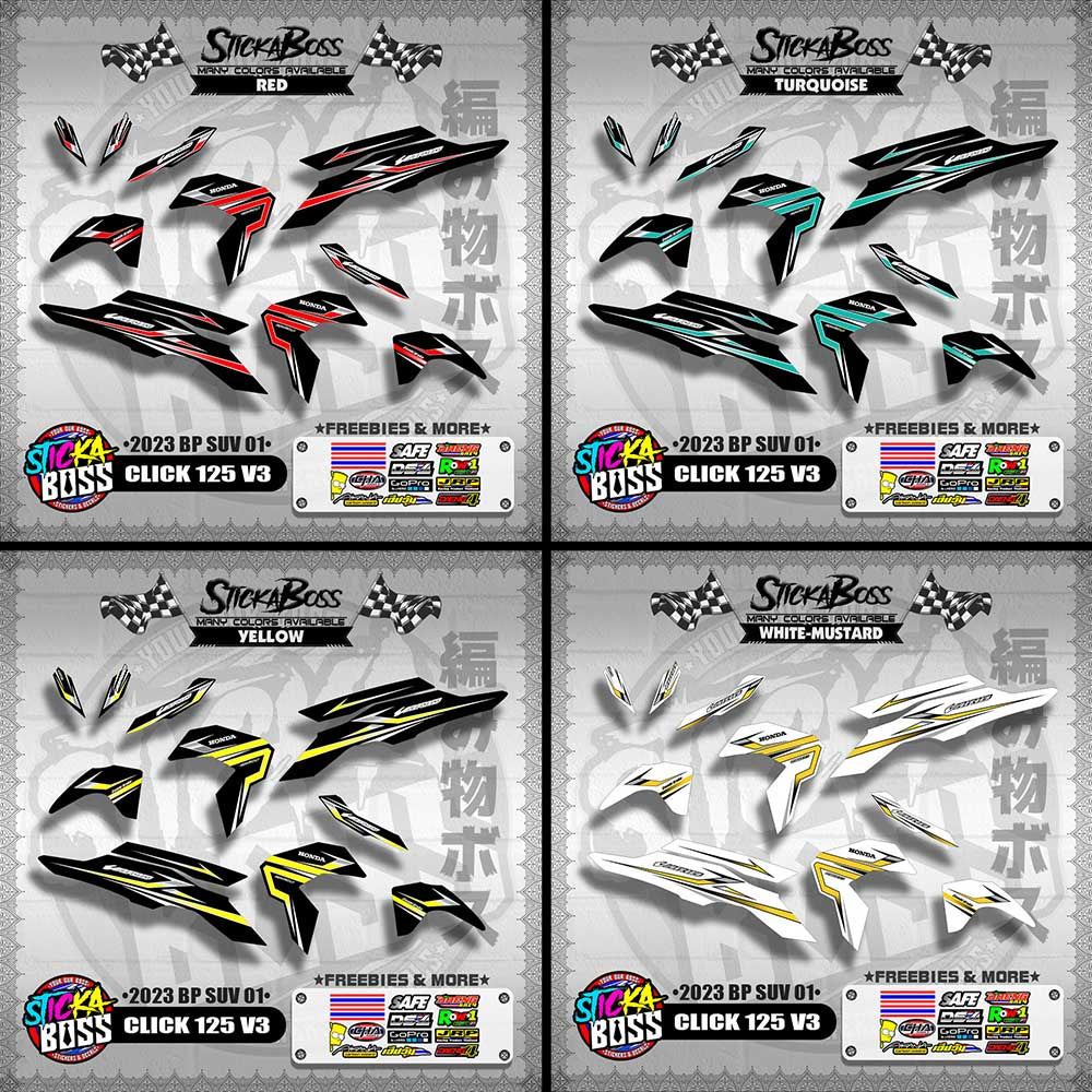 CLICK 125i / 150i V3 DECALS ( 2023 BP SUV 01 )【WITH FREEBIES】
