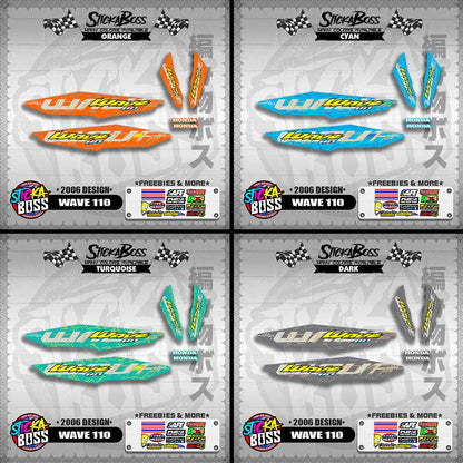 WAVE 110 DECALS ( 2006 DESIGN )【WITH FREEBIES】