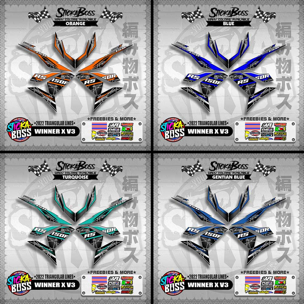WINNER X V3 DECALS ( 2022 TRIANGULAR LINES )【WITH FREEBIES】