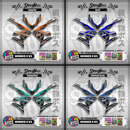 WINNER X V3 DECALS ( 2022 TRIANGULAR LINES )【WITH FREEBIES】