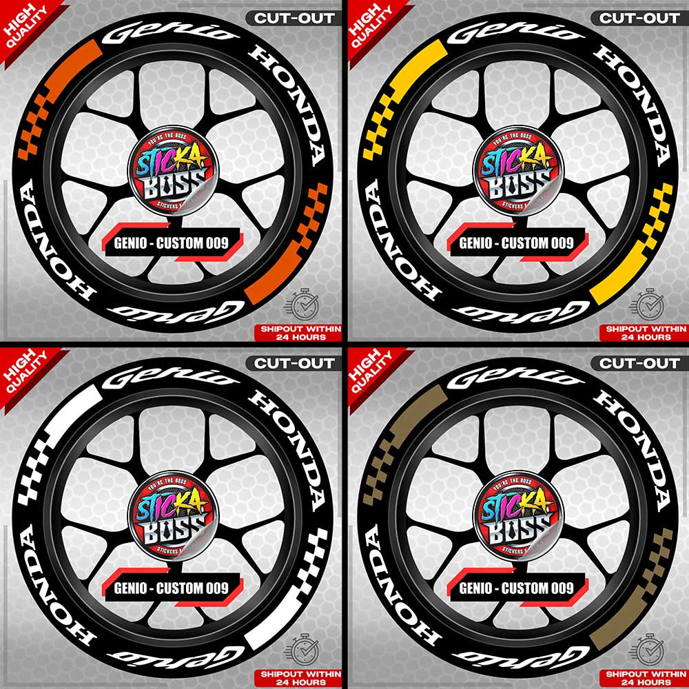 GENIO MAG STICKER SET ( 2 MAGS ) - CUSTOM 009 | VINYL WATERPROOF CUT-OUT DECALS