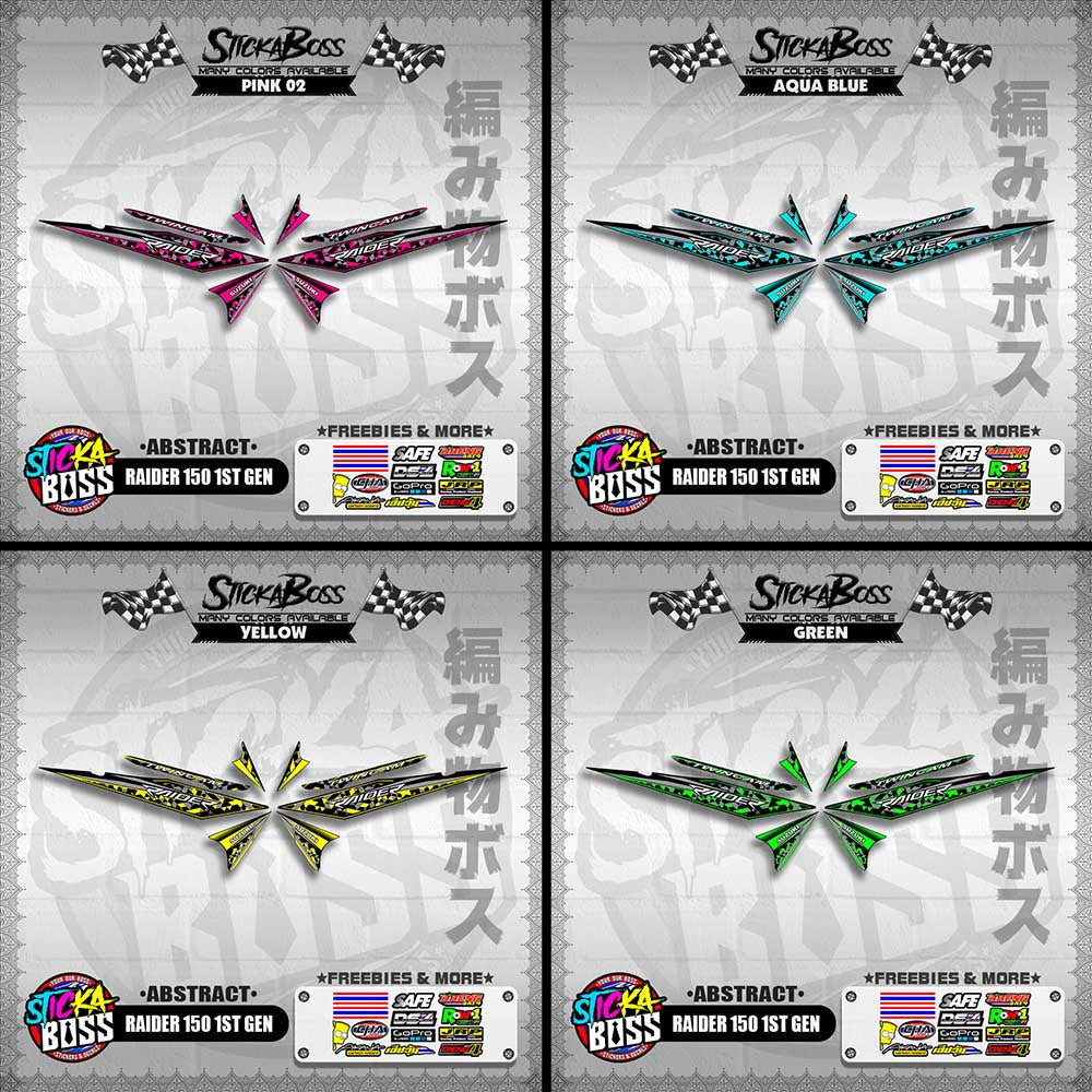 RAIDER 150 1ST GEN DECALS ( ABSTRACT)【WITH FREEBIES】