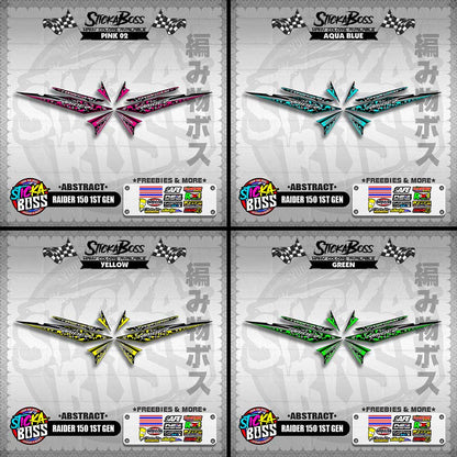 RAIDER 150 1ST GEN DECALS ( ABSTRACT)【WITH FREEBIES】