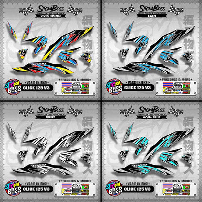 CLICK 125 V3 DECALS ( VARIO INJEKSI )【WITH FREEBIES】