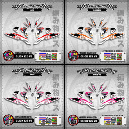 CLICK 125 V3 DECALS ( NISSAN NISMO GTR )【WITH FREEBIES】
