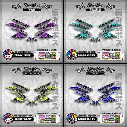 AEROX 155 V2 DECALS ( JDM HAYABUSA HONEYCOMB )【WITH FREEBIES】
