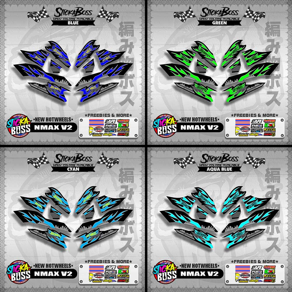 NMAX V2 DECALS ( NEW HOTWHEELS )【WITH FREEBIES】