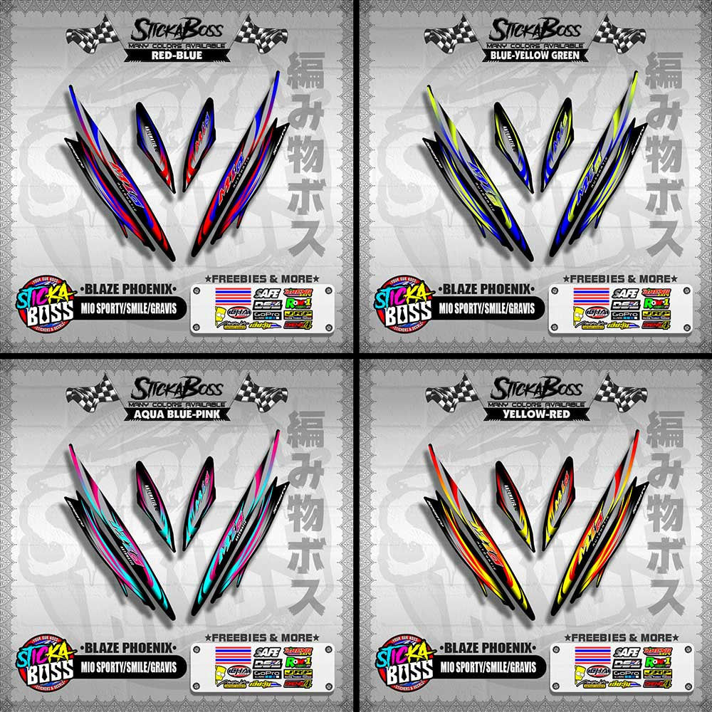MIO SPORTY / SMILE / GRAVIS DECALS ( BLAZE PHOENIX )【WITH FREEBIES】