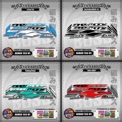 AEROX 155 V1 STOCK DECALS  ( 2020 THAILAND )【WITH FREEBIES】
