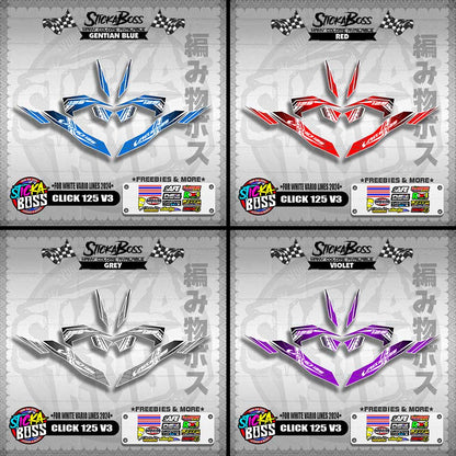 CLICK 125 V3 DECALS ( FOR WHITE VARIO LINES 2024 )【WITH FREEBIES】