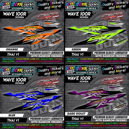 HONDA WAVE 100 R (THAI V1) [STOCK DECALS]【PREMIUM GLOSSY LAMINATED】