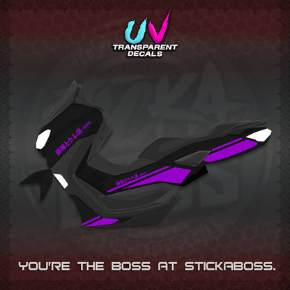 NMAX V2 UV TRANSPARENT DECALS (TRUENO STYLE DESIGN) STICKER KITS By STICKABOSS