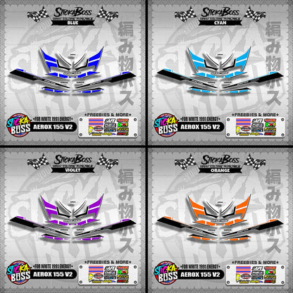 AEROX 155 V2 DECALS ( FOR WHITE 1991 ENERGY )【WITH FREEBIES】