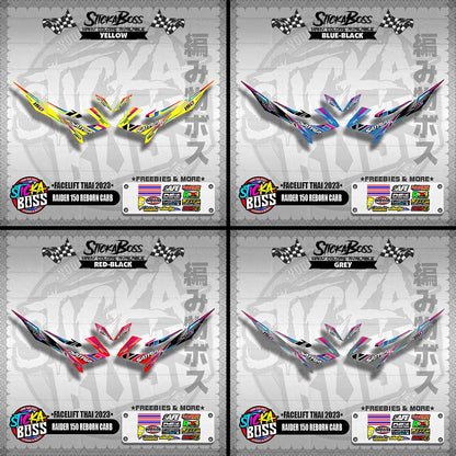 RAIDER 150 REBORN CARB DECALS ( FACELIFT THAI 2023 )【WITH FREEBIES】