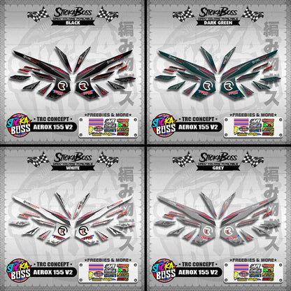 AEROX 155 V2 DECALS ( TRC CONCEPT )【WITH FREEBIES】