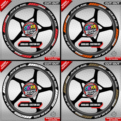 AIRBLADE 150 MAG STICKER SET ( 2 MAGS ) - CUSTOM 001 | VINYL WATERPROOF CUT-OUT DECALS