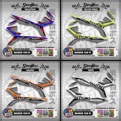 RAIDER 150 FI DECALS ( 2023 NTN SATRIA LIMITED )【WITH FREEBIES】