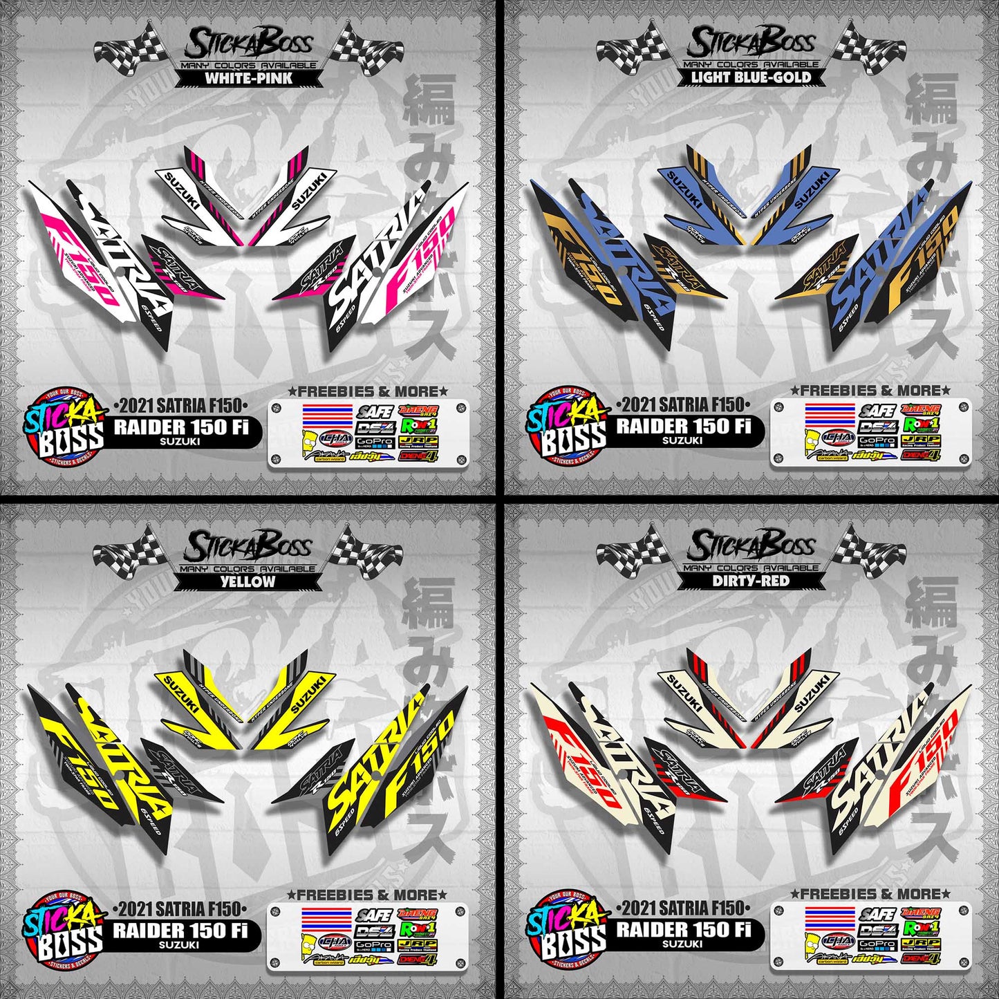 RAIDER 150 Fi DECALS ( 2021 SATRIA F150 )【WITH FREEBIES】
