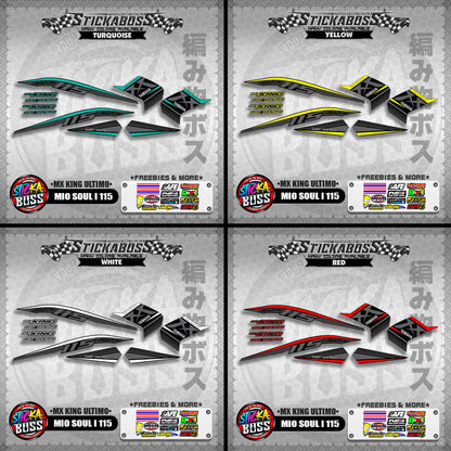 MIO SOUL I 115 STICKER DECALS ( MX KING ULTIMO )【WITH FREEBIES】
