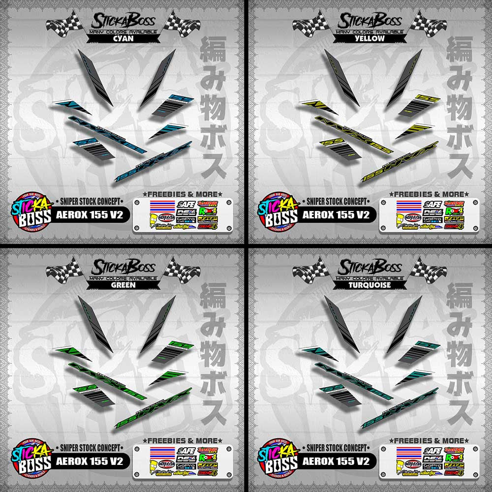 AEROX 155 V2 DECALS ( SNIPER STOCK CONCEPT )【WITH FREEBIES】