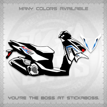 CLICK 125 V4 VIETNAM FOR WHITE DECALS (2026 TERBARU MOTIF DESIGN) STICKER KITS BY STICKABOSS