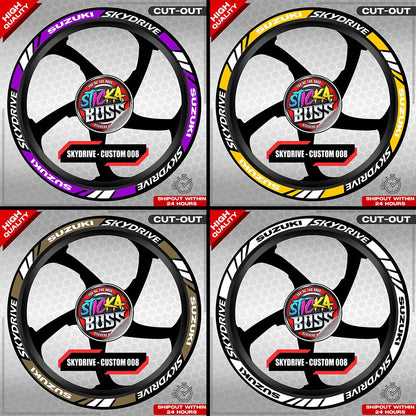 SKYDRIVE MAG STICKER SET ( 2 MAGS ) - CUSTOM 008 | VINYL WATERPROOF CUT-OUT DECALS
